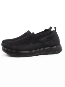 05-TEX-D03-07 BLACK Полуботинки спортивные летние мужские (текстиль)