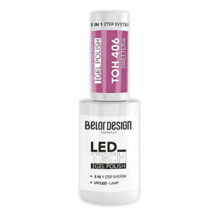 Гель для ногтей  Led Tech BelorDesign фиолетовый  406 Sweeteria стойкость,цвет