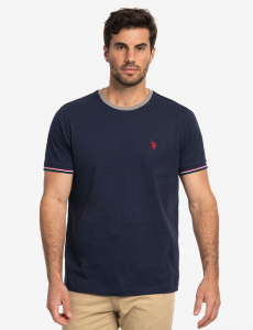 SIGNATURE STRIPE TRIM RINGER T-SHIRT