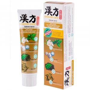 Паста зубная KAMPO ORIENTAL CARE, Восточный чай с жасмином и мятой для комплексного ухода за чувствительными зубами и дёснами, MODUM, 100г.