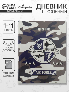 Дневник школьный для 1-11 классов, «Самолет», твёрдая обложка 7БЦ, глянцевая ламинация, 40 листов