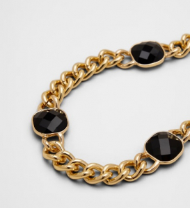 3 Stone Faceted Statement Necklace