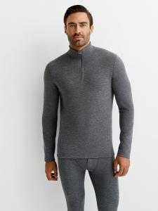 Omsa Лонгслив OmU 1623T 3D Лонгслив стойка молния мужской 