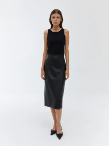 Юбка-карандаш из экокожи