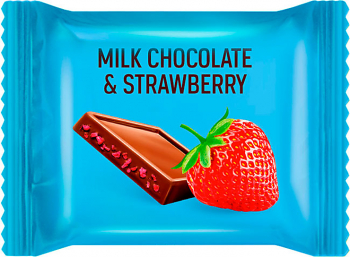 «O'Zera», молочный шоколад Milk & Strawberry с клубничными криспами (коробка 1,2кг)