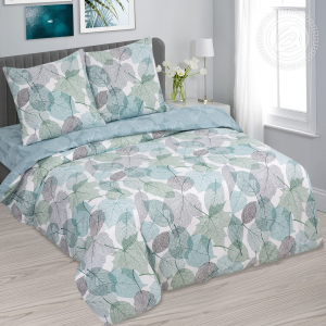 Постельное белье Мирей с простынью на резинке (поплин DE LUXE)