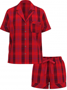 Flannel Short Pajama Set