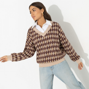 Свитшот свободного кроя, Весьма изящна (caramel)