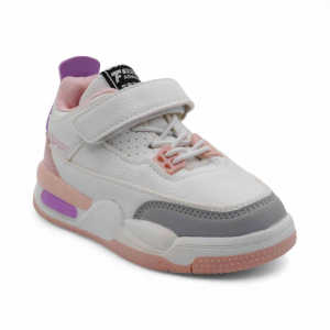 Кроссовки В7226-23 бело розовые