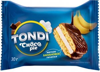 «Tondi», choco Pie банановый (коробка 2,13кг)