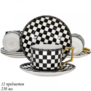 205-413 Чайный набор 12пр. 230 мл ENJOY в под.уп.(х6)Фарфор