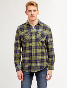 HEAVY TWILL PLAID SHIRT WITH CHEST POCKETS