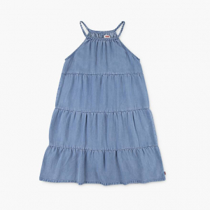 Halter Tiered Dress Big Girls S-xl