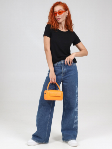 Макраме - футболка черный