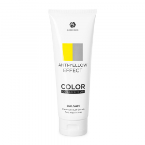 Бальзам Оттеночный ADRICOCO ANTI-YELLOW EFFECT с керат. и рис. маслом  250мл