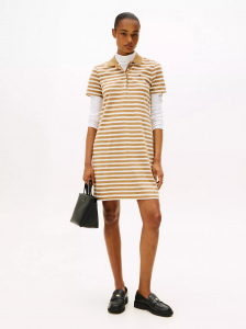 Slim Fit Stripe Polo Dress
