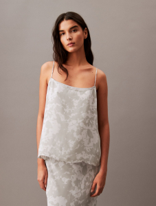 Chiffon Botanic Print Tank Top