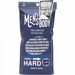 MEN'S BODY HARD Мочалка-полотенце для мужчин, жёсткая. Размер 28х110 см.