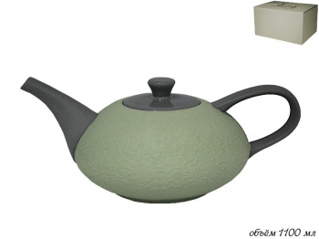 135-019/1 Чайник 1100 мл  GREENGREY в под.уп.(х16) Фарфор