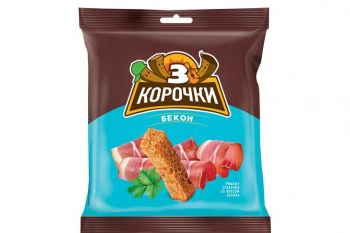 «3 Корочки», сухарики со вкусом бекона, 40 г