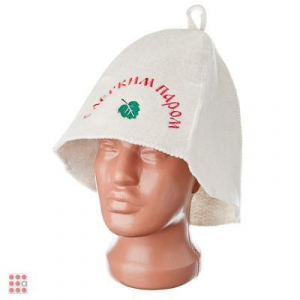 Шапка банная с вышивкой, войлок 