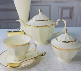 205-937 Чайный сервиз 14пр. 240 мл  ИМПЕРИАЛ ЗОЛОТО в под.уп.(х3)Фарфор