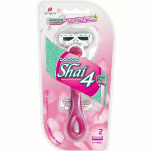 Бритвенный станок с 4 лезвиями,плавающей головкой   2 сменные кассеты и подставка для душа DORCO КОРЕЯ, РЕСПУБЛИКА