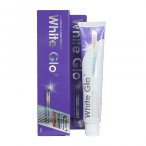 WHITE GLO Паста зубная отбеливающая с корректором цвета / White Glo Purple Colour Corrector 100 гр