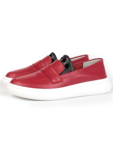 03-ZL-8501 DK. RED Полуботинки женские (натуральная кожа)
