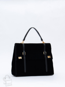 Сумка женская кожаная 1020L black Polina&Eiterou