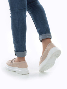 03-PDD190-1 BEIGE Полуботинки женские (натуральная кожа)