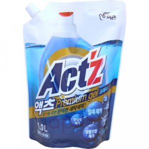 Act’z Premium Gel Концентрированный гель для стирки белья, аромат мяты, мягкая упаковка, 1 л