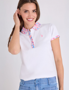 FLORAL PRINT LONG PLACKET POLO SHIRT