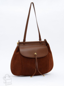 Сумка женская кожаная 1044M brown Polina&Eiterou