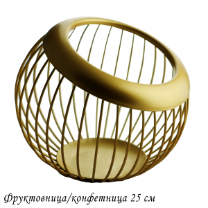 401-084 Фруктовница/конфетница 25см (х8)Металл