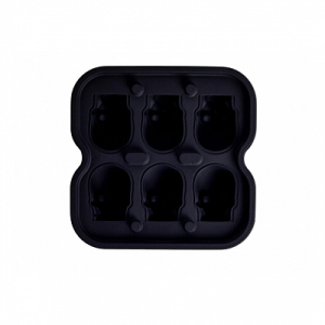 Форма для льда STRONG 6 ячеек черепа чёрные