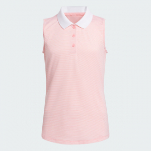 kids'  ottoman striped sleeveless polo shirt