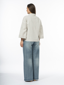 Куртка-рубашка изо льна и хлопка