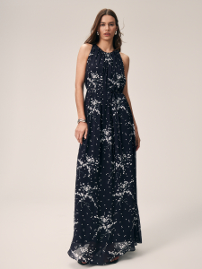 Платье-макси из вискозного шифона