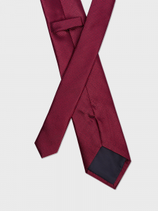 Галстук фактурный темно-красный
