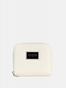 abree saffiano zip-around wallet