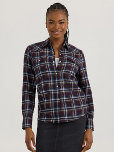 Women's Western Plaid Snap Shirt