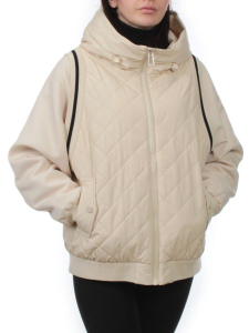 919 BEIGE Куртка демисезонная женская (100 гр. синтепон)