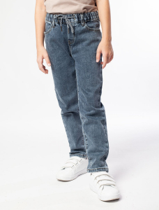 Эластичные джинсы с поясом на резинке