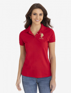 USPA METALLIC PRINT POLO SHIRT