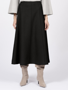 Расклешенная юбка из вареной шерсти