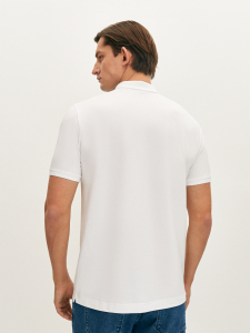 Поло на молнии из хлопкового трикотажа