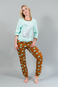Женская пижама с брюками и кофтой 179