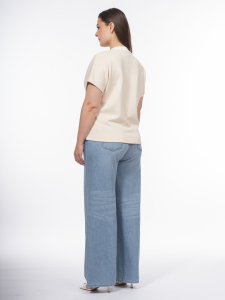 Блуза с цельнокроеным рукавом и брендированием