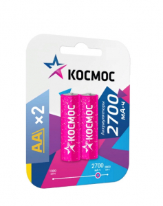 Аккум. Космос R06 2700 mAh bl2 1шт